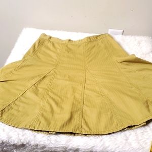 Boden.Y2K Green pleated fit and flare skater skirt.size 12.
